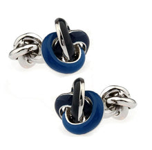 Load image into Gallery viewer, Free shipping Black Cufflinks for men fashion knot design top quality copper hotsale cufflinks whoelsale&retail