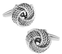 Load image into Gallery viewer, Free shipping Black Cufflinks for men fashion knot design top quality copper hotsale cufflinks whoelsale&retail