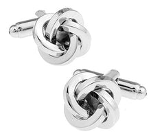 Load image into Gallery viewer, Free shipping Black Cufflinks for men fashion knot design top quality copper hotsale cufflinks whoelsale&retail