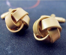 Load image into Gallery viewer, Free shipping Black Cufflinks for men fashion knot design top quality copper hotsale cufflinks whoelsale&retail