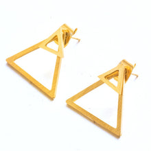 Load image into Gallery viewer, New Earrings Fashion Simple Stud Earrings Personality Trendy Three ways to wear Triangle Earring Wholesale Jewelry Womens Earing