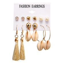 Load image into Gallery viewer, 17KM Fashion Acrylic Shell Earrings Set For Women Bohemian Leopard Tassel Long Stud Earrings 2019 Brincos Geometric DIY Jewelry