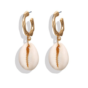 17KM Fashion Acrylic Shell Earrings Set For Women Bohemian Leopard Tassel Long Stud Earrings 2019 Brincos Geometric DIY Jewelry