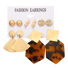 Load image into Gallery viewer, 17KM Fashion Acrylic Shell Earrings Set For Women Bohemian Leopard Tassel Long Stud Earrings 2019 Brincos Geometric DIY Jewelry