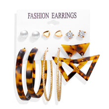 Load image into Gallery viewer, 17KM Fashion Acrylic Shell Earrings Set For Women Bohemian Leopard Tassel Long Stud Earrings 2019 Brincos Geometric DIY Jewelry