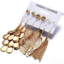 Load image into Gallery viewer, 17KM Fashion Acrylic Shell Earrings Set For Women Bohemian Leopard Tassel Long Stud Earrings 2019 Brincos Geometric DIY Jewelry