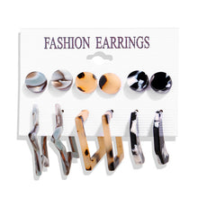 Load image into Gallery viewer, 17KM Fashion Acrylic Shell Earrings Set For Women Bohemian Leopard Tassel Long Stud Earrings 2019 Brincos Geometric DIY Jewelry