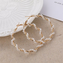 Load image into Gallery viewer, VKME Large Geometric Pearl Earrings Long Earrings Women Earrings Pendant Earrings Brincos Ethnic Vintage Jewelry Party Gifts