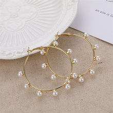 Load image into Gallery viewer, VKME Large Geometric Pearl Earrings Long Earrings Women Earrings Pendant Earrings Brincos Ethnic Vintage Jewelry Party Gifts