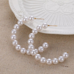VKME Large Geometric Pearl Earrings Long Earrings Women Earrings Pendant Earrings Brincos Ethnic Vintage Jewelry Party Gifts