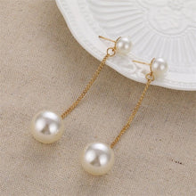Load image into Gallery viewer, VKME Large Geometric Pearl Earrings Long Earrings Women Earrings Pendant Earrings Brincos Ethnic Vintage Jewelry Party Gifts