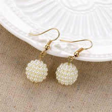 Load image into Gallery viewer, VKME Large Geometric Pearl Earrings Long Earrings Women Earrings Pendant Earrings Brincos Ethnic Vintage Jewelry Party Gifts