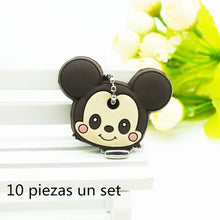 Load image into Gallery viewer, 10 PCS a SET  animal keychain cartoon key chain Anime Mario Garfield keycover super her key caps Children Car Keychain