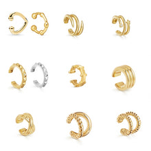 Load image into Gallery viewer, Punk Gold Metal Ear Cuff Cartilage Ear Clip for Women No Pierced C Shape Geometric Small Earcuff Ear Wrap Earcuff Clips Jewelry