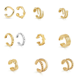 Punk Gold Metal Ear Cuff Cartilage Ear Clip for Women No Pierced C Shape Geometric Small Earcuff Ear Wrap Earcuff Clips Jewelry