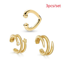 Load image into Gallery viewer, Punk Gold Metal Ear Cuff Cartilage Ear Clip for Women No Pierced C Shape Geometric Small Earcuff Ear Wrap Earcuff Clips Jewelry