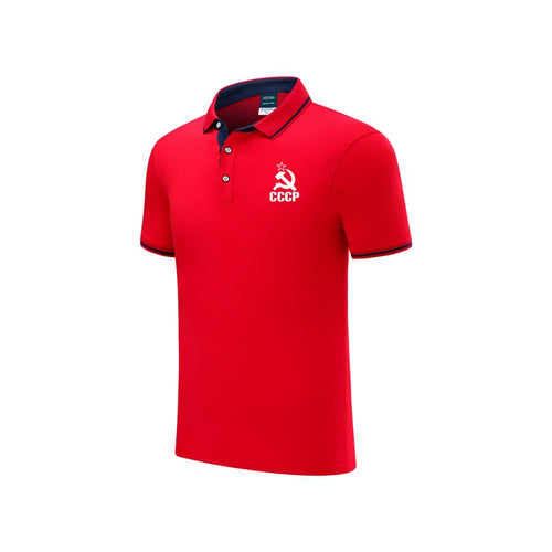 2019 New Men's Polo Shirt CCCP Desiger Polos Mens Cotton Short Sleeve shirt clothes jerseys cotton Plus Size