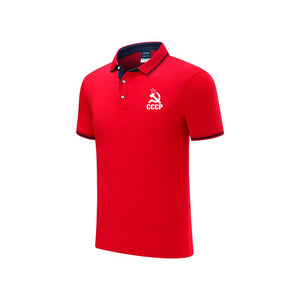 2019 New Men's Polo Shirt CCCP Desiger Polos Mens Cotton Short Sleeve shirt clothes jerseys cotton Plus Size