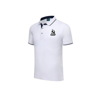 2019 New Men's Polo Shirt CCCP Desiger Polos Mens Cotton Short Sleeve shirt clothes jerseys cotton Plus Size