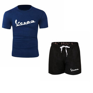 Summer new Sale Men's Sets T Shirts+Shorts Two Pieces Sets Casual Tracksuit 2019 Tide brand Tshirt Gyms Fitness Sportswears set