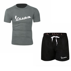 Summer new Sale Men's Sets T Shirts+Shorts Two Pieces Sets Casual Tracksuit 2019 Tide brand Tshirt Gyms Fitness Sportswears set